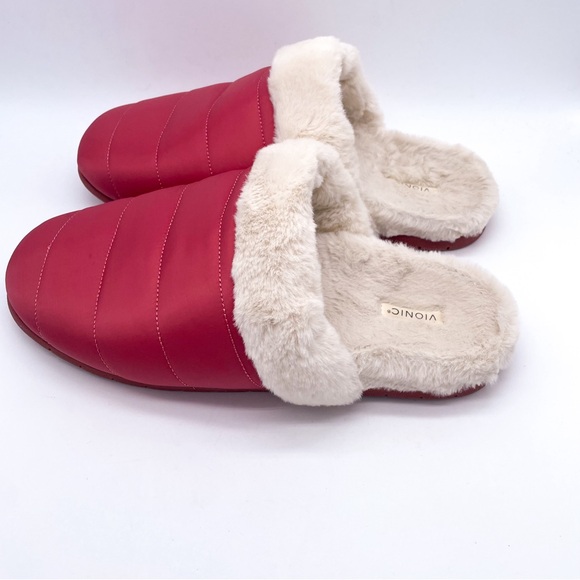 Vionic Josephine Faux Fur Lined Comfort Mule Slippers 10 - Picture 2 of 15